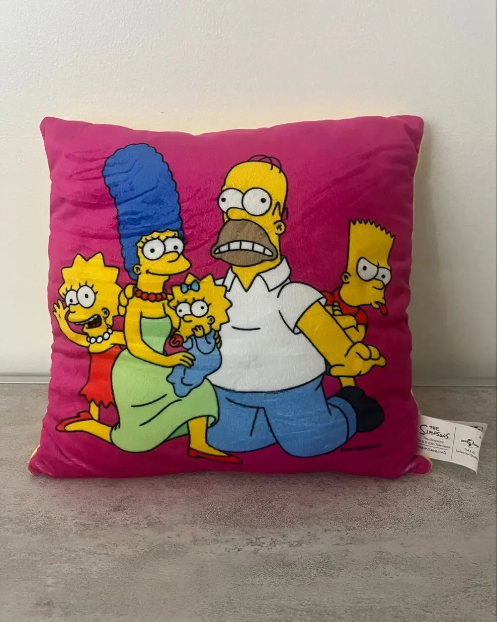 The Simpsons Toy Factory Throw Pillow Plush Cushion Universal Studios Homer Bart